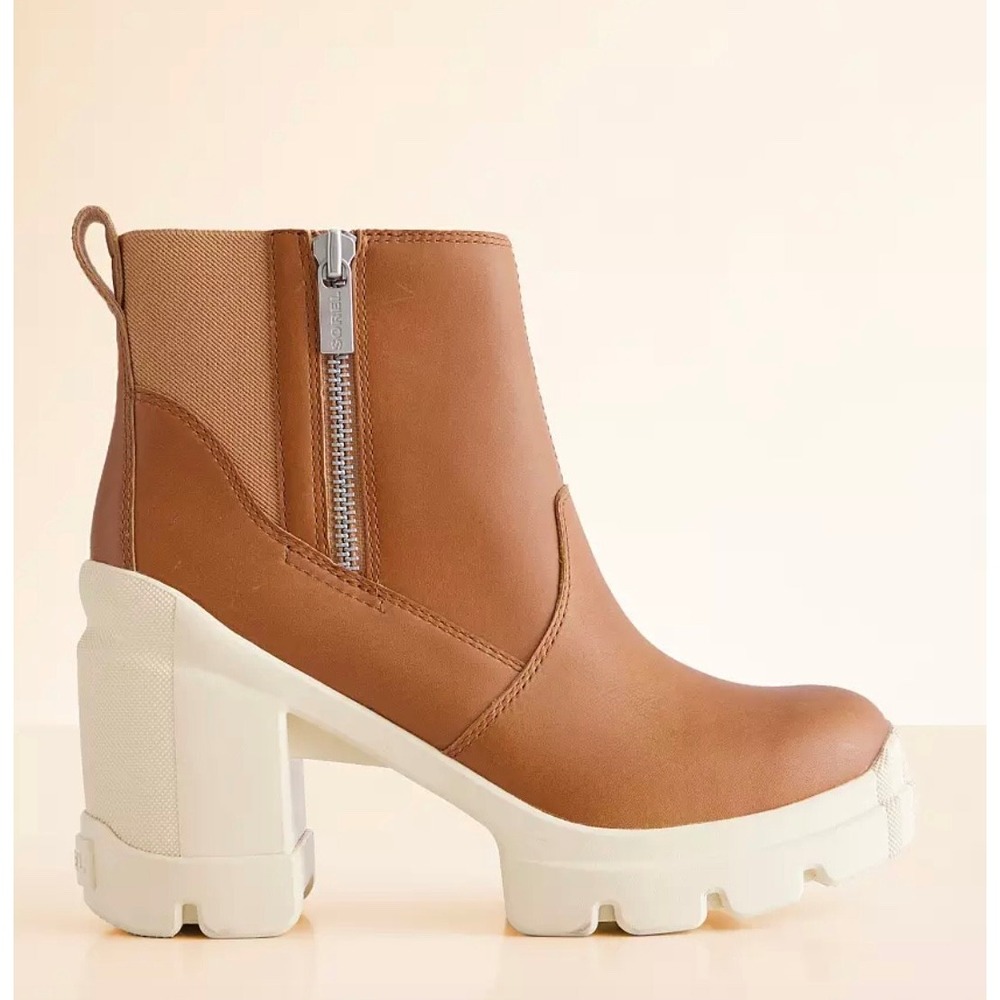 Sorel Caribou Leather X Chelsea Waterproof Platform Ankle Boots Size 6